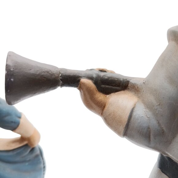 Vintage Colonial Boy & Girl Figurines, Studio Ceramic Pilgrim Pair - Picture 4 of 5